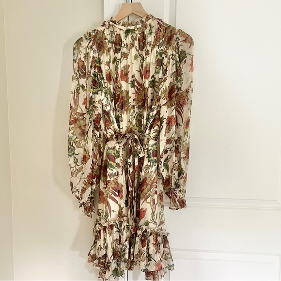 Ulla Johnson Anais Freesia Floral Silk Chiffon Minidress Size Small - Picture 5 of 12